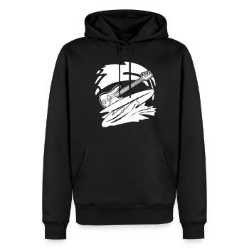 Surf Guitare Basse avec Planche de Surf - Sweat à capuche Premium bio Homme - noir - Devant - Nico (187cm)