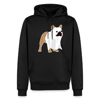 French Bulldog Ghost - Men’s Premium Organic Hoodie - black - Front - Nico (187cm)