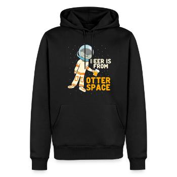 Otters and Beer Otter - Männer Premium Bio Hoodie - Schwarz - Vorne - Nico (187cm)