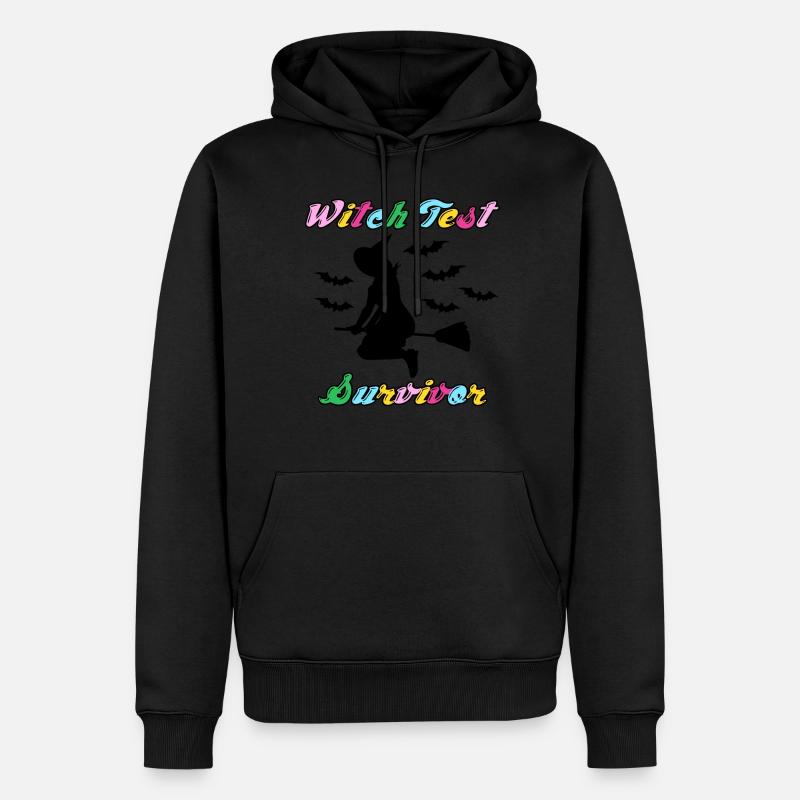 Witch Test Witchcraft Witch's Broom - Männer Premium Bio Hoodie - Schwarz