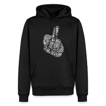 Middle Finger Misanthrope Ants - Männer Premium Bio Hoodie - Schwarz - Vorne - Nico (187cm)