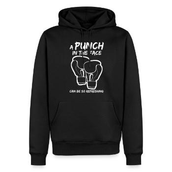 Boxer Punch Joke Boxing Gloves - Männer Premium Bio Hoodie - Schwarz - Vorne - Nico (187cm)