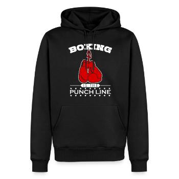Boxing Gloves Boxer Punching Bag - Männer Premium Bio Hoodie - Schwarz - Vorne - Nico (187cm)