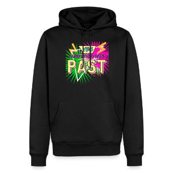 1980's Retro 80s Disco - Men’s Premium Organic Hoodie - black - Front - Nico (187cm)