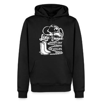Line Dance - Männer Premium Bio Hoodie - Schwarz - Vorne - Nico (187cm)