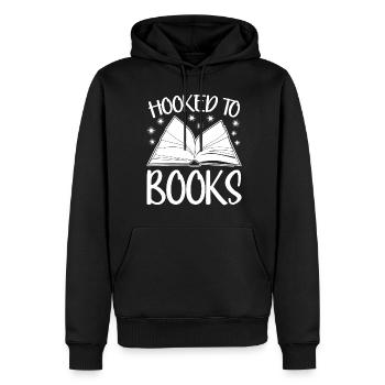 Books Book Read Bookworm Reading - Men’s Premium Organic Hoodie - black - Front - Nico (187cm)