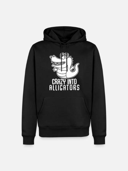 Alligators Cute Alligator - Men’s Premium Organic Hoodie - black