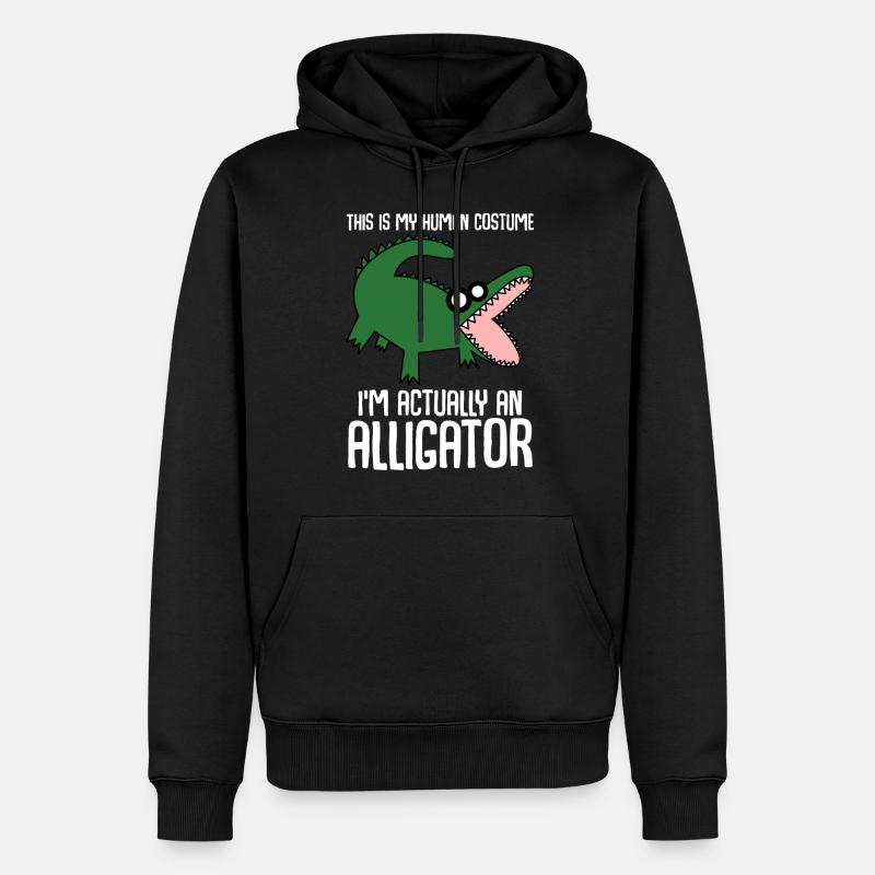 Alligator Alligators Crocodile - Sweat à capuche Premium bio Homme - noir