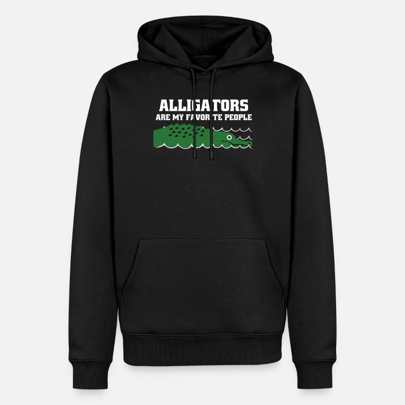 Alligator d’alligator - Sweat à capuche Premium bio Homme - noir
