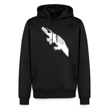 Alligator with Sunglasses Alligators - Men’s Premium Organic Hoodie - black - Front - Nico (187cm)