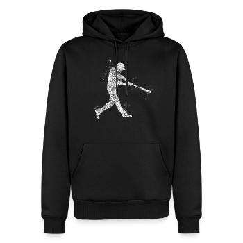 Baseball Pitcher - Männer Premium Bio Hoodie - Schwarz - Vorne - Nico (187cm)