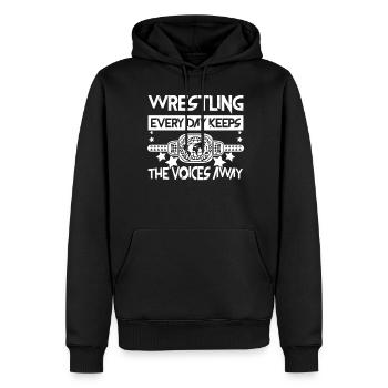 Wrestling Belt Wrestler - Männer Premium Bio Hoodie - Schwarz - Vorne - Nico (187cm)