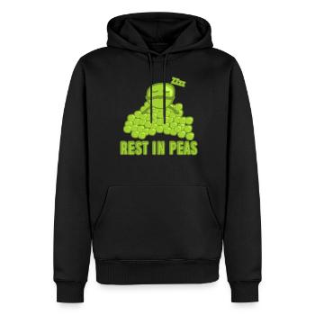 Pea Sleeping Vegetarian Vegan Peas - Männer Premium Bio Hoodie - Schwarz - Vorne - Nico (187cm)