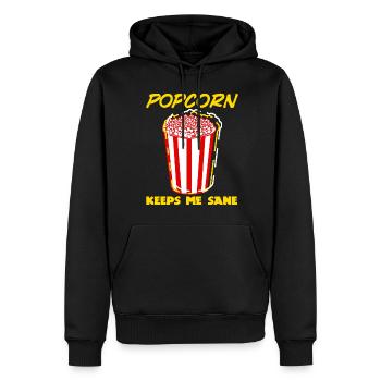Popcorn Cinema - Männer Premium Bio Hoodie - Schwarz - Vorne - Nico (187cm)