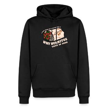 Burrito Burritos Cuisine mexicaine - Sweat à capuche Premium bio Homme - noir - Devant - Nico (187cm)