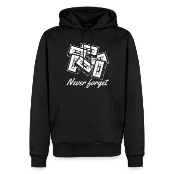 Cassette des années 90 des années 80 Cassettes Mixtape - Sweat à capuche Premium bio Homme - noir - Devant - Nico (187cm)