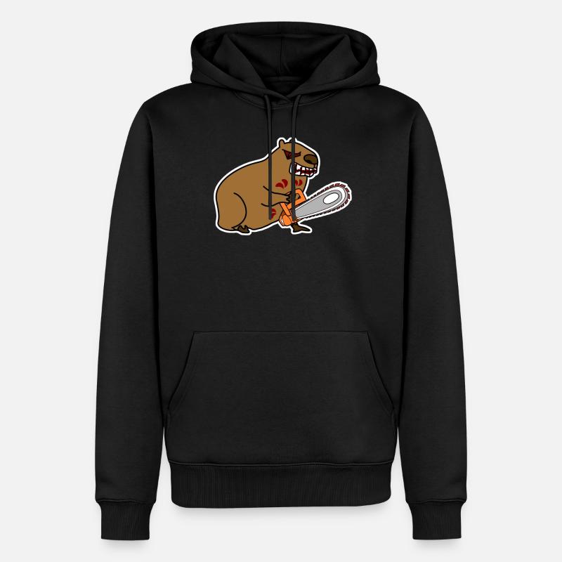 Capybaras Evil Capybara - Männer Premium Bio Hoodie - Schwarz