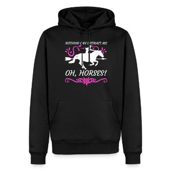 Horse Riding Horses Rider - Men’s Premium Organic Hoodie - black - Front - Nico (187cm)