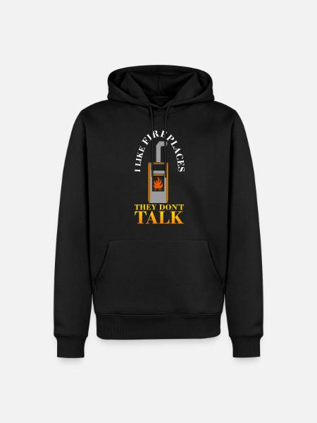 Stove Firewood Joke Fireplace - Men’s Premium Organic Hoodie - black
