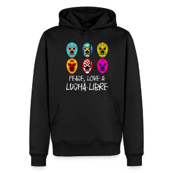 Lucha Libre Mask Wrestling - Männer Premium Bio Hoodie - Schwarz - Vorne - Nico (187cm)