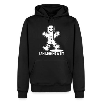 Admin Gamer Lag Bonhomme en pain d’épice - Sweat à capuche Premium bio Homme - noir - Devant - Nico (187cm)