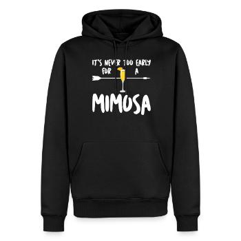 Mimosen Brunch Mimosa - Sweat à capuche Premium bio Homme - noir - Devant - Nico (187cm)