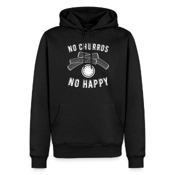 Churros Churrería - Sweat à capuche Premium bio Homme - noir - Devant - Nico (187cm)