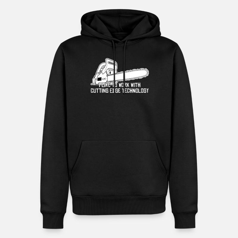 Tronçonneuse Tronçonneuse Tronçonneuse - Sweat à capuche Premium bio Homme - noir