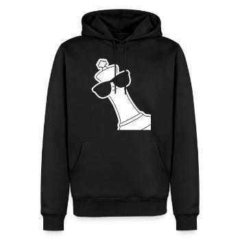 Chess pieces King with Sunglasses - Männer Premium Bio Hoodie - Schwarz - Vorne - Nico (187cm)