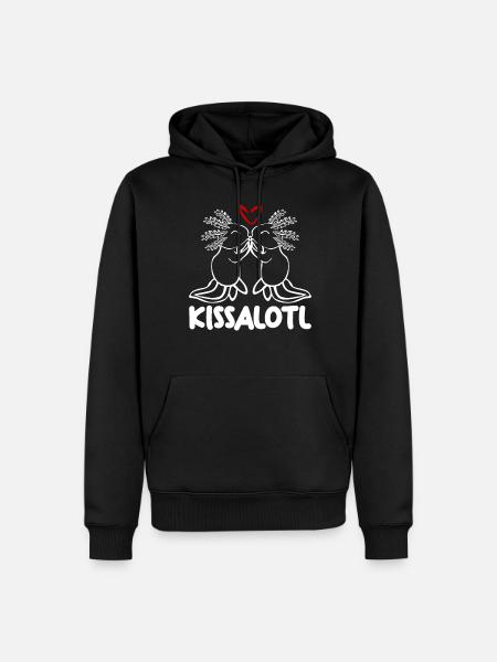 Embrasser Axolotl Embrasser Axolotls - Sweat à capuche Premium bio Homme - noir