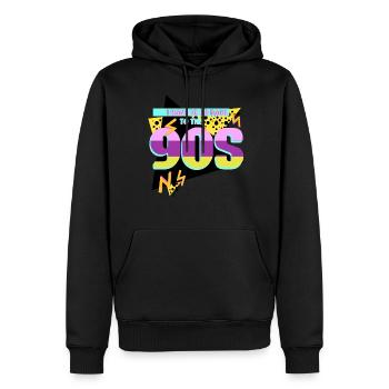 90s Retro 1990 Party - Männer Premium Bio Hoodie - Schwarz - Vorne - Nico (187cm)