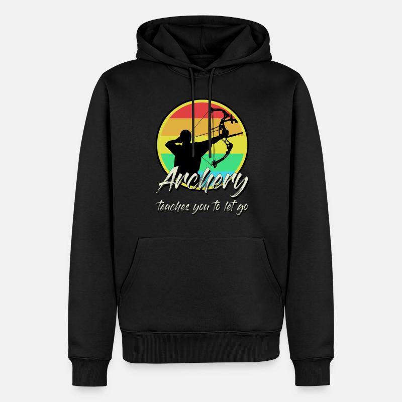 Archery Bow Shooting - Männer Premium Bio Hoodie - Schwarz
