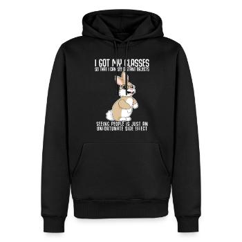 Glasses Misanthrope Spectacles Opticals - Männer Premium Bio Hoodie - Schwarz - Vorne - Nico (187cm)