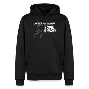 Wing Foiling Winging Wingsurfing - Männer Premium Bio Hoodie - Schwarz - Vorne - Nico (187cm)