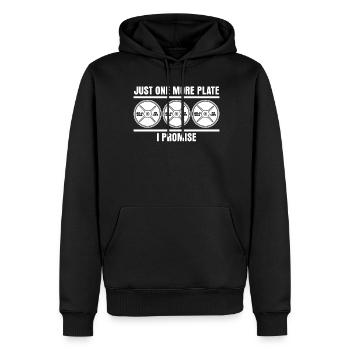 Gym Motivation Bodybuilding - Männer Premium Bio Hoodie - Schwarz - Vorne - Nico (187cm)