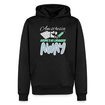 Médecin anesthésiste Infirmière Hôpital - Sweat à capuche Premium bio Homme - noir - Devant - Nico (187cm)