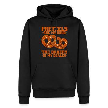 Pretzels Pretzel - Männer Premium Bio Hoodie - Schwarz - Vorne - Nico (187cm)