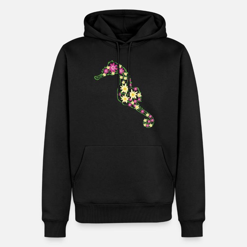 Hippocampe Hippocampe - Sweat à capuche Premium bio Homme - noir