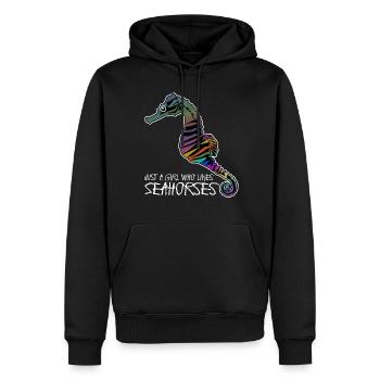 Seahorse Ocean Seahorses - Männer Premium Bio Hoodie - Schwarz - Vorne - Nico (187cm)