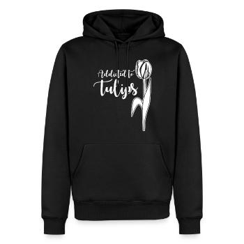 Tulipes Tulipe Fleur Fleurs Jardin - Sweat à capuche Premium bio Homme - noir - Devant - Nico (187cm)
