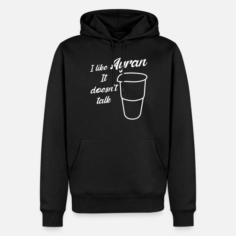 Ayran Doogh - Sweat à capuche Premium bio Homme - noir