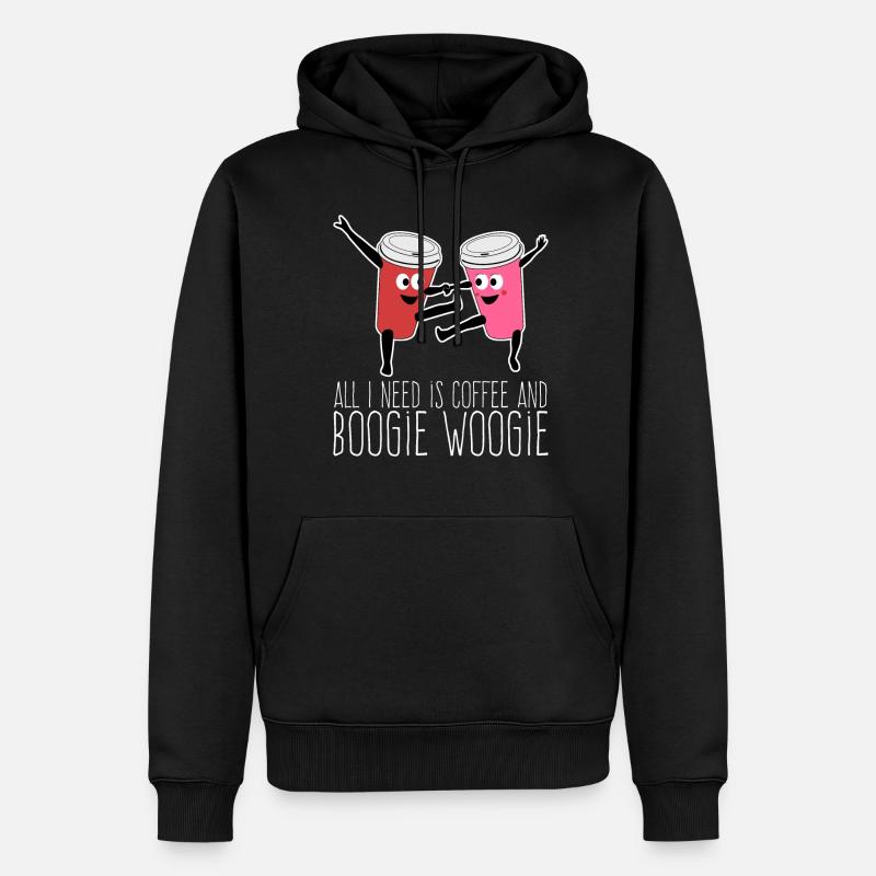 Boogie Woogie Coffee Dance Dancing - Männer Premium Bio Hoodie - Schwarz