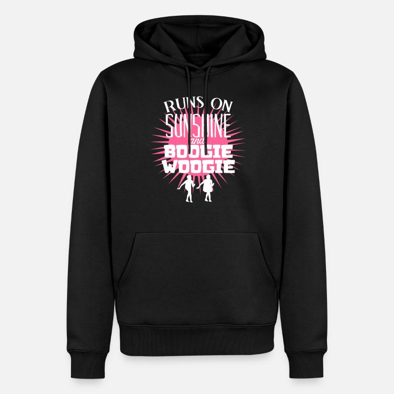 Boogie Woogie Dance Swing - Männer Premium Bio Hoodie - Schwarz