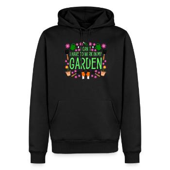Jardinier amateur Jardinier Jardinier Gala Builder - Sweat à capuche Premium bio Homme - noir - Devant - Nico (187cm)