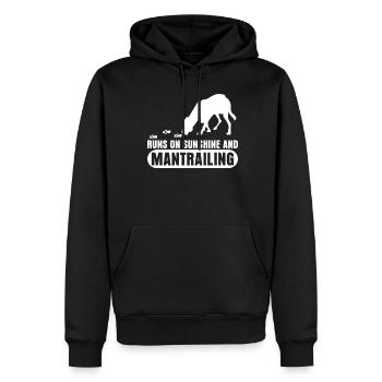 Traînée d’hommes - Sweat à capuche Premium bio Homme - noir - Devant - Nico (187cm)