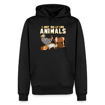 Veterinary Assistant Pets Veterinarian - Men’s Premium Organic Hoodie - black - Front - Nico (187cm)