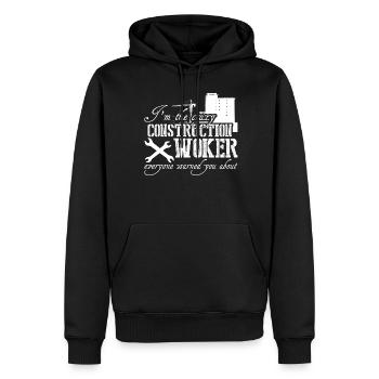 Construction Worker Construction Manager - Männer Premium Bio Hoodie - Schwarz - Vorne - Nico (187cm)