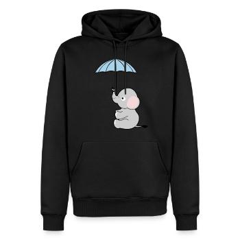 Elephant Umbrella Elephants - Männer Premium Bio Hoodie - Schwarz - Vorne - Nico (187cm)