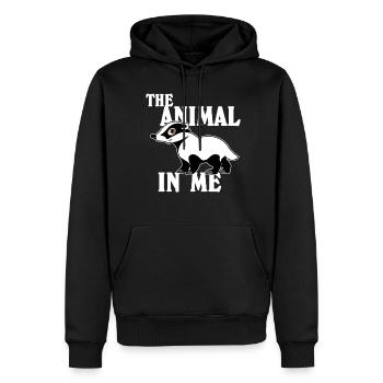 Honey Badger Cute Honey Badgers - Männer Premium Bio Hoodie - Schwarz - Vorne - Nico (187cm)