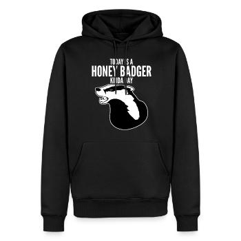 Honey Badgers Honey Badger - Männer Premium Bio Hoodie - Schwarz - Vorne - Nico (187cm)